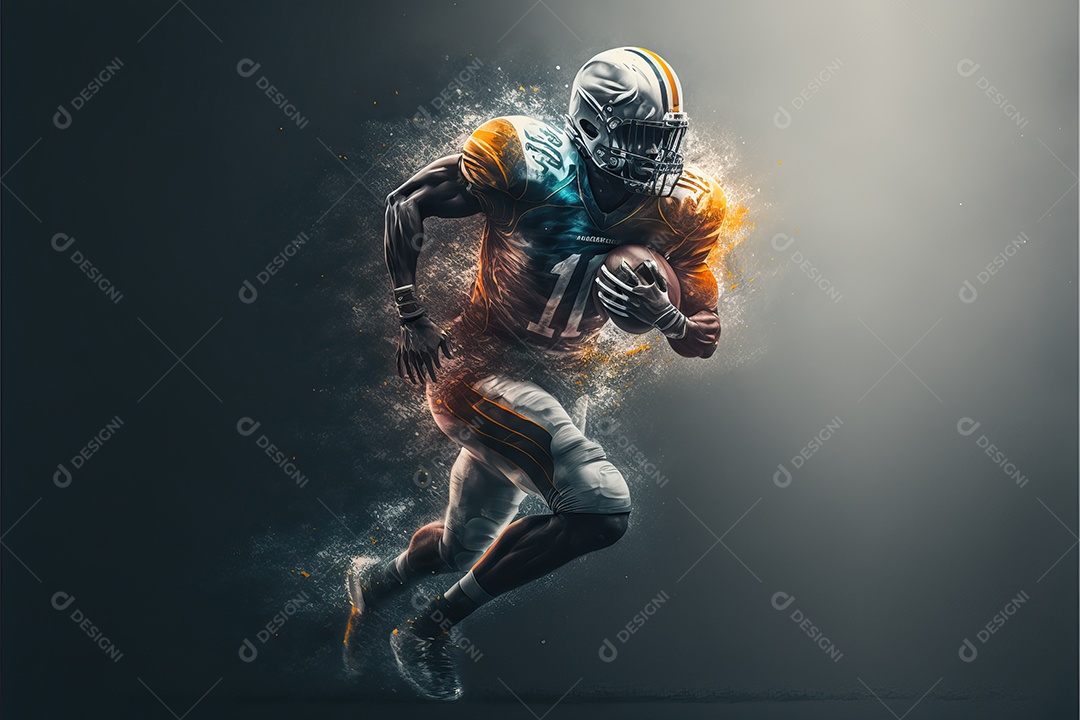 Pôster e papel de parede com tema de futebol americano para o Super Bowl