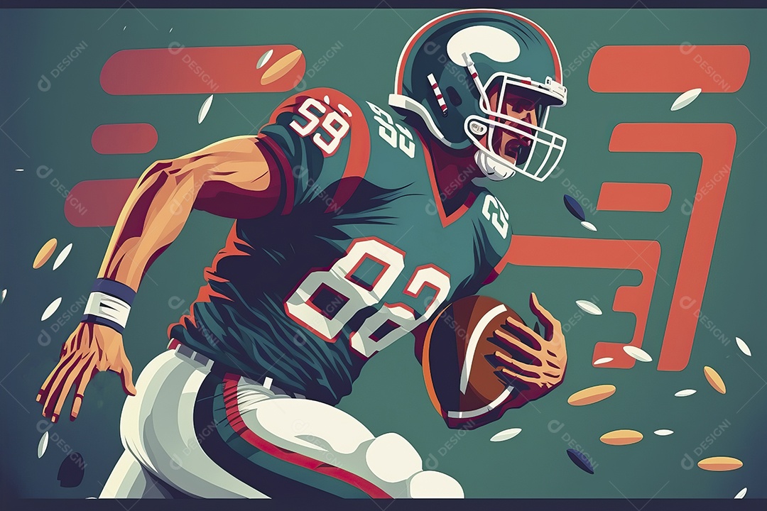 Pôster e papel de parede com tema de futebol americano para o Super Bowl