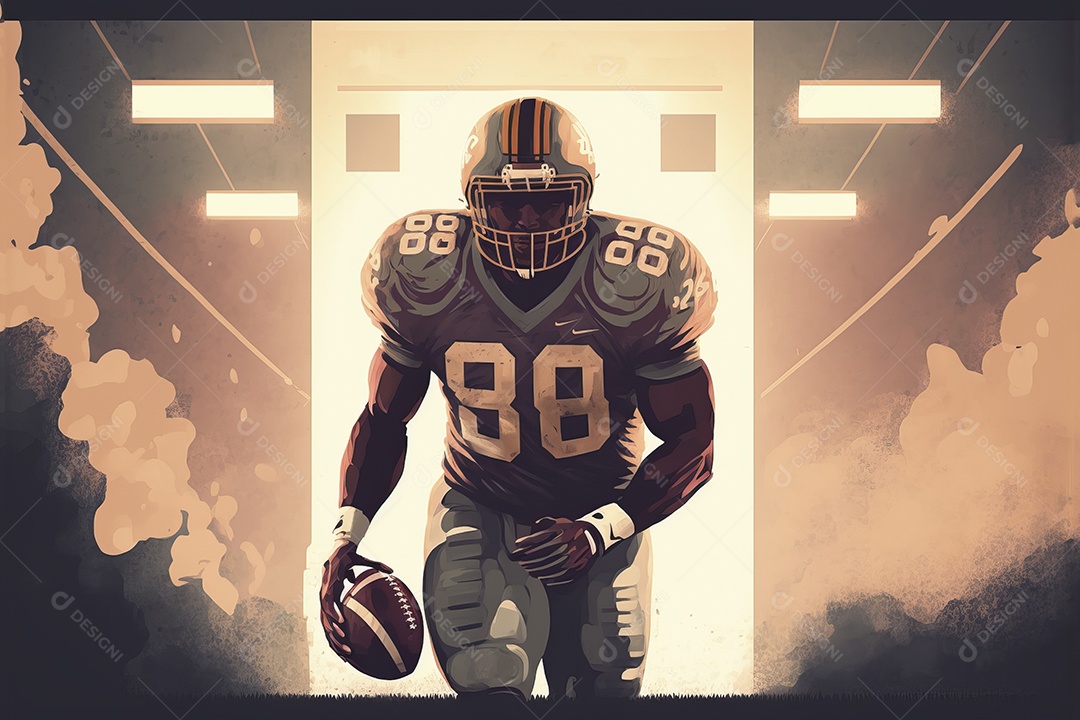 Pôster e papel de parede com tema de futebol americano para o Super Bowl