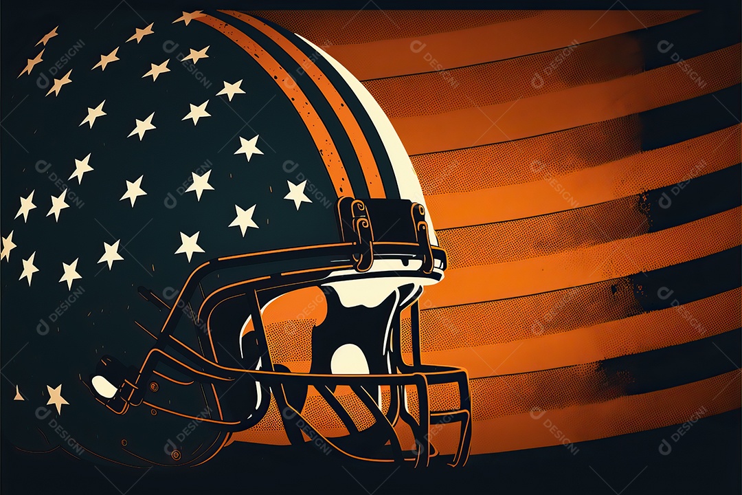 Pôster e papel de parede com tema de futebol americano para o Super Bowl