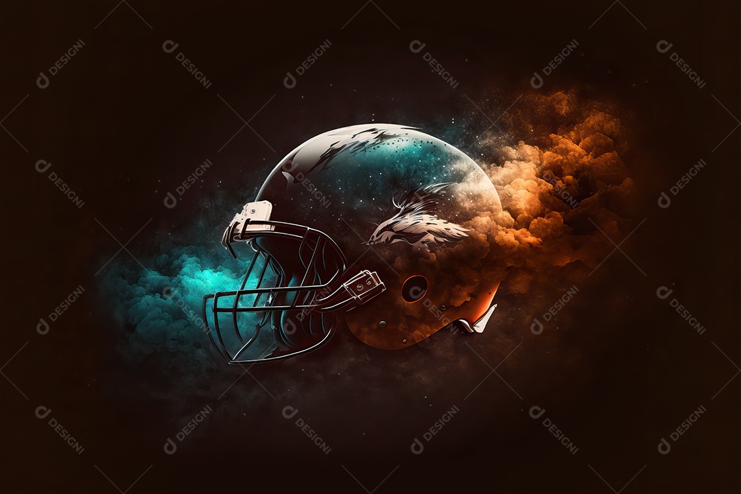 Pôster e papel de parede com tema de futebol americano para o Super Bowl