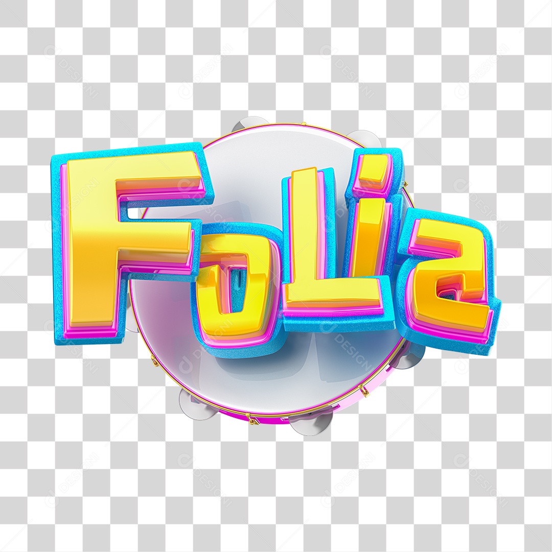 Selo 3D Para Composição Folia PNG Transparente