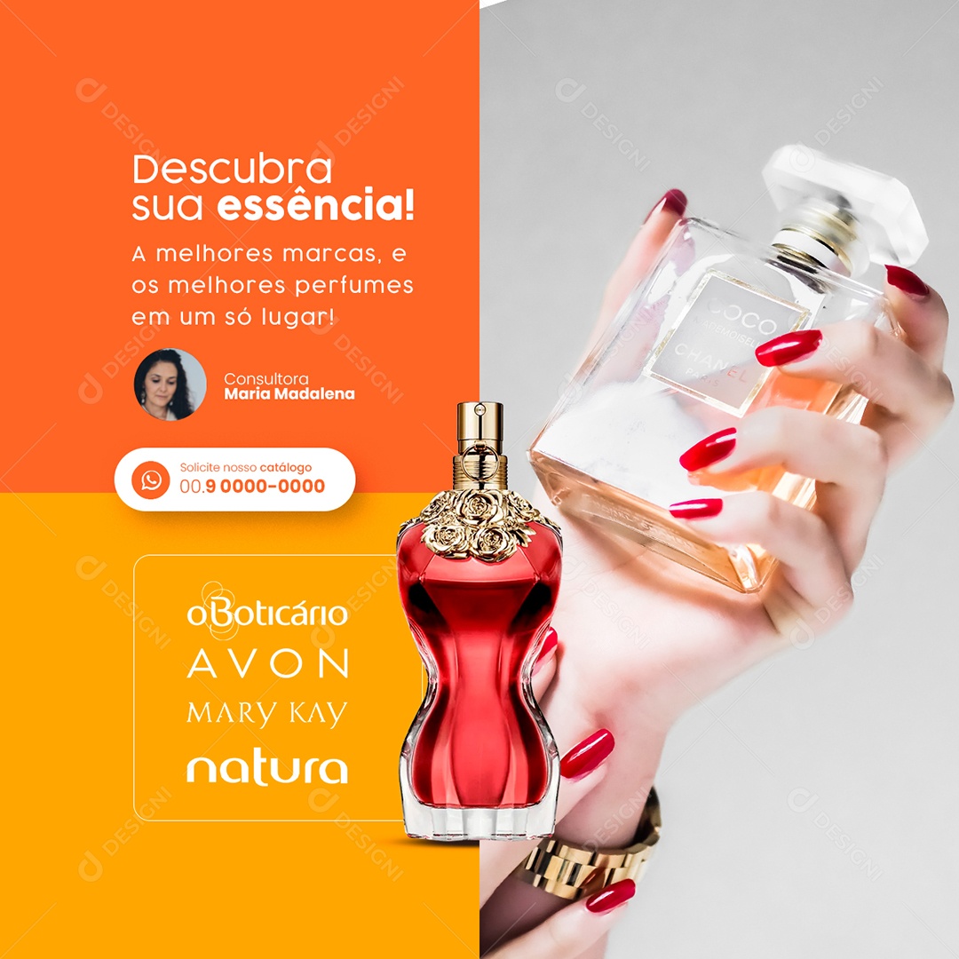 Descubra sua Essência Revenda Social Media PSD Editável