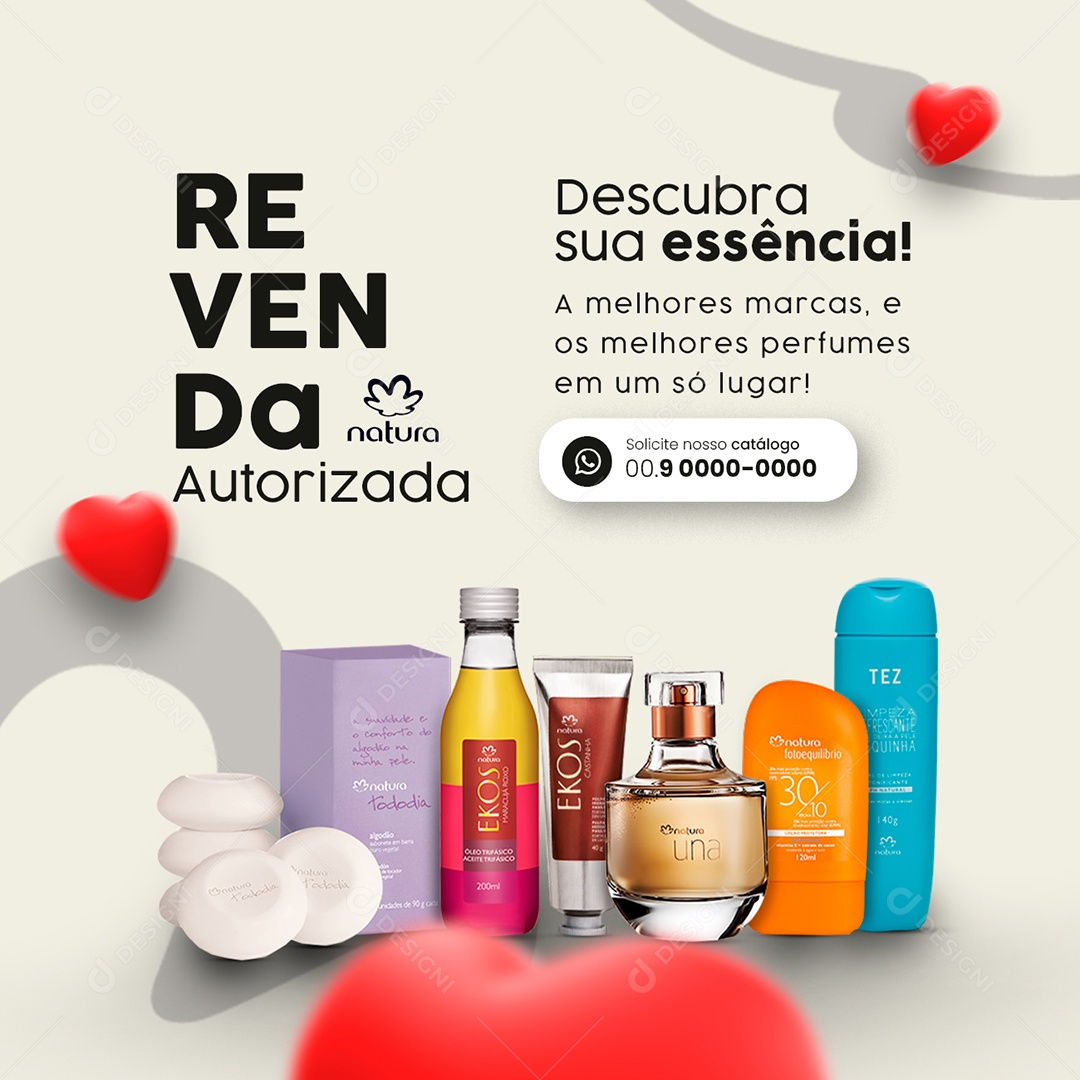 Descubra sua Essência Revenda Autorizada Social Media PSD Editável