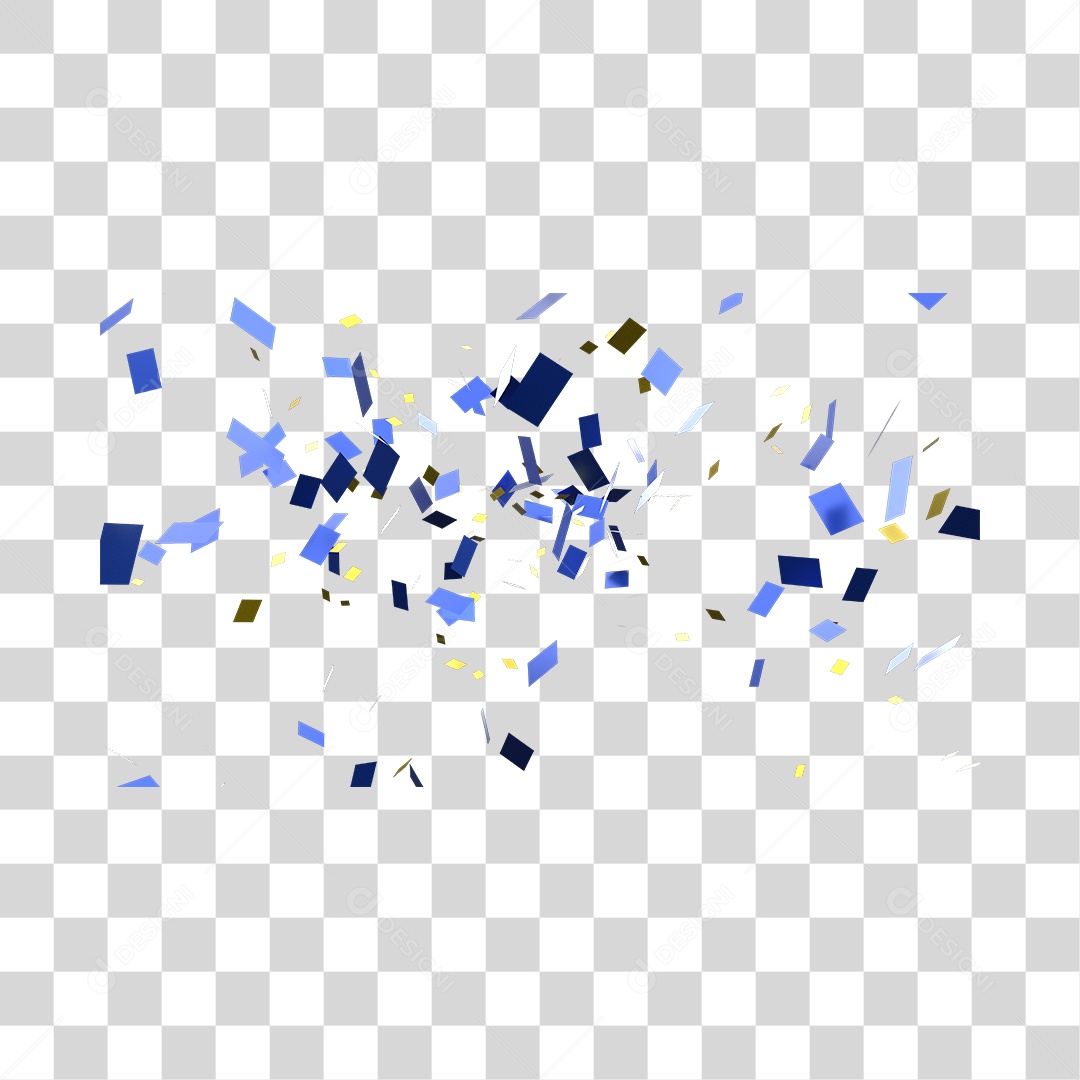 Elemento 3D Para Composição Confetes de Carnaval PNG Transparente
