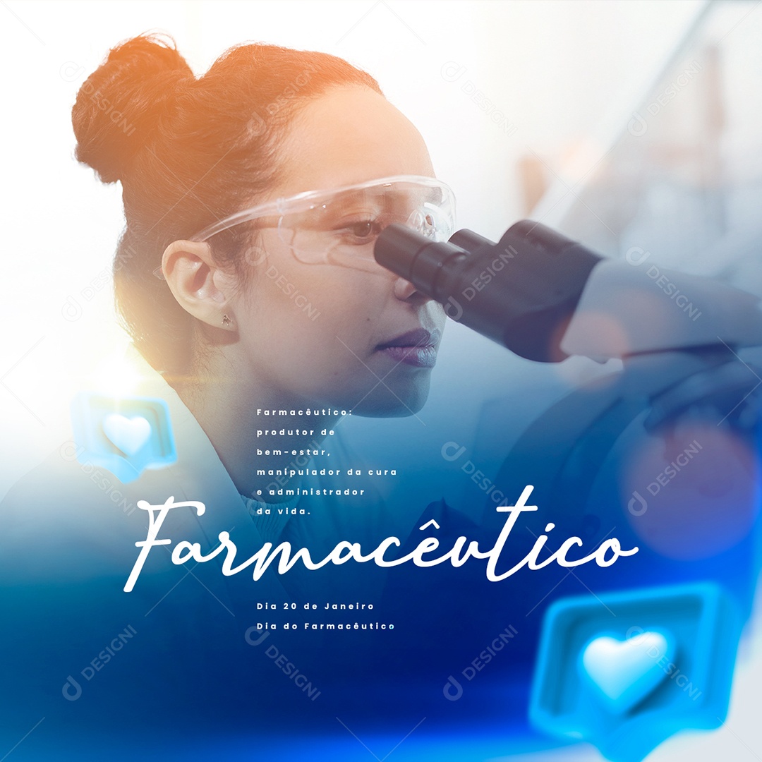 Dia do Farmacêutico 20 de Janeiro Social Media PSD Editável