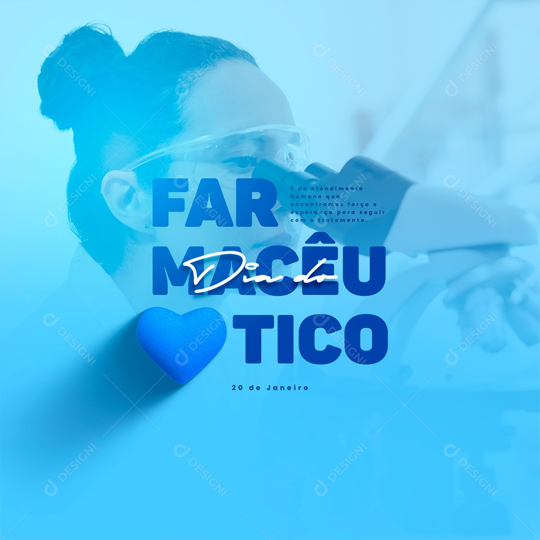 Dia do Farmacêutico 20 de Janeiro Social Media PSD Editável