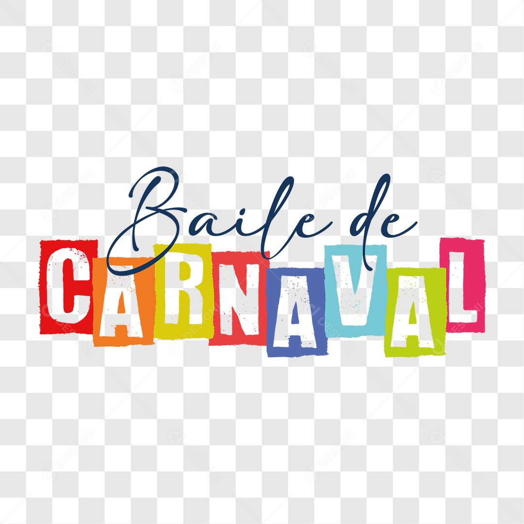 Lettering Baile de Carnaval EPS + PNG