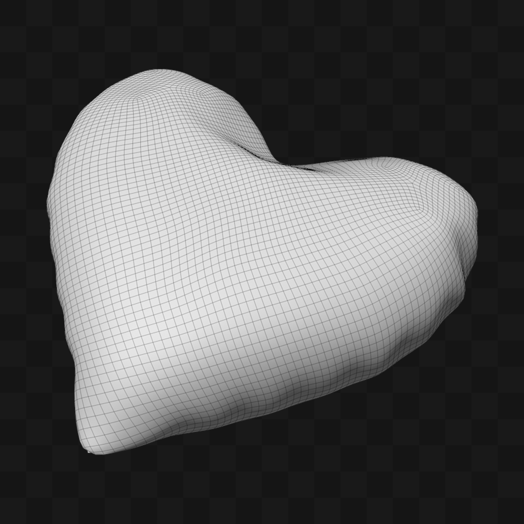 Almofada Coração - Modelo 3D