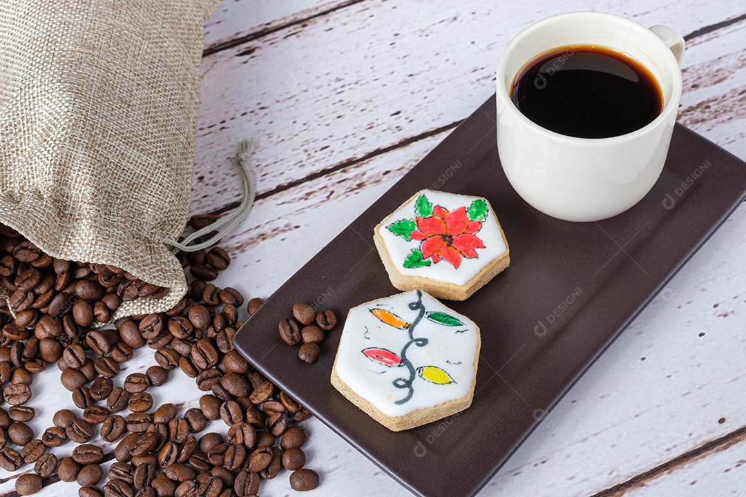 Biscoitos amanteigados com tema de Natal