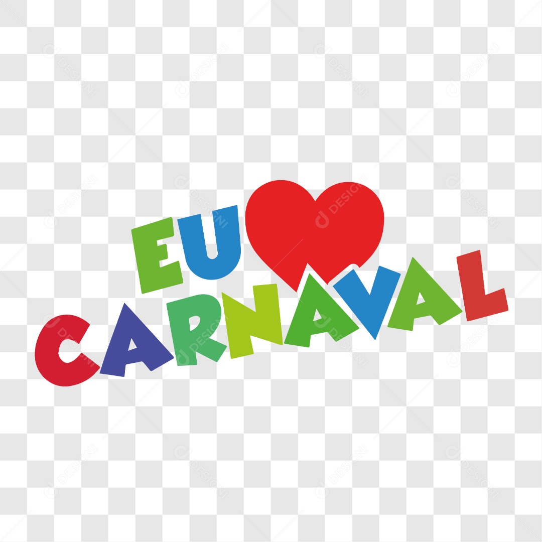 Lettering Eu Carnaval EPS + PNG
