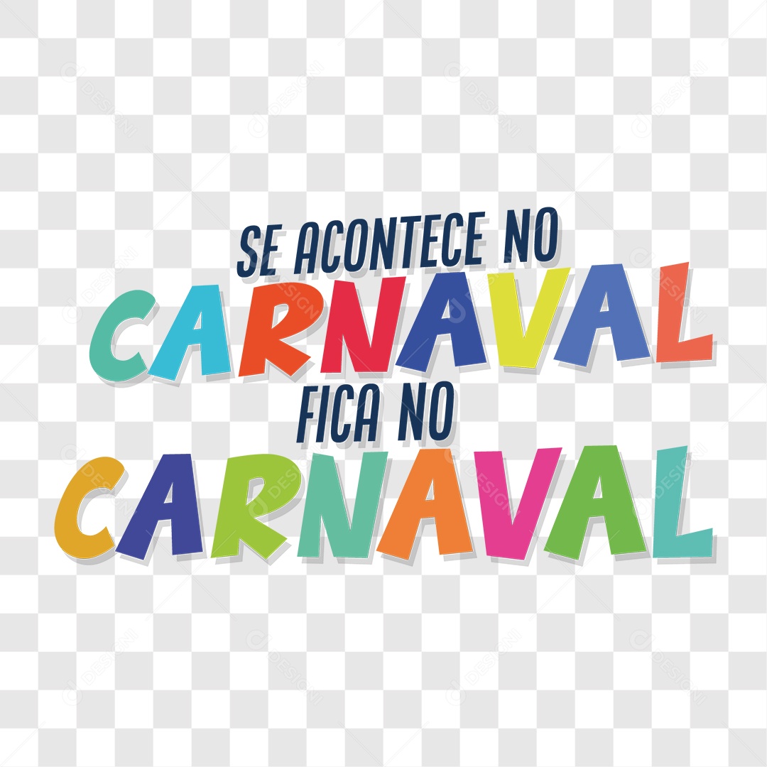 Lettering Sò Acontece No Carnaval 2023 EPS + PNG