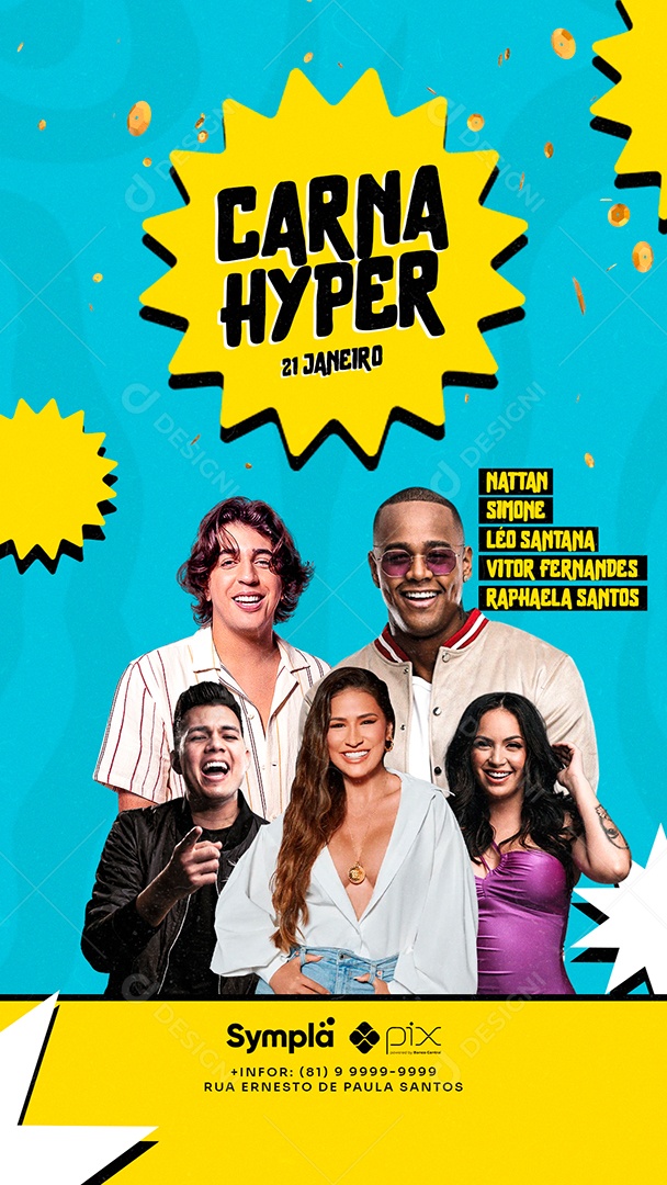 Story Carna Hype Flyer Carnaval Social Media PSD Editável
