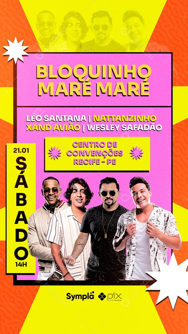 Story Bloquinho Maré Maré Flyers Social Media PSD Editável
