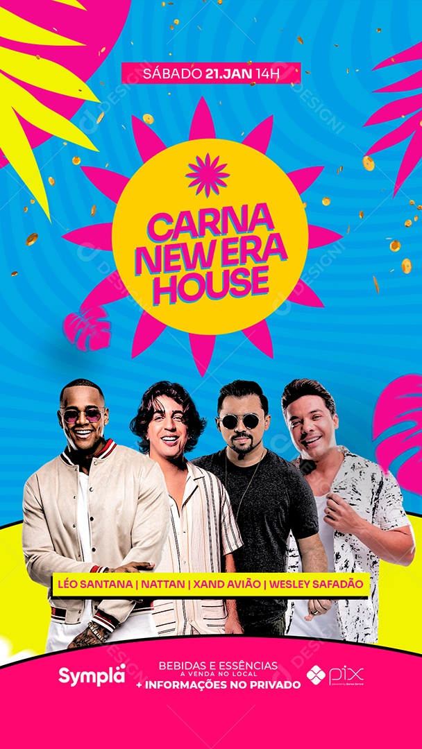 Story Carna New Era House Flyers Social Media PSD Editável
