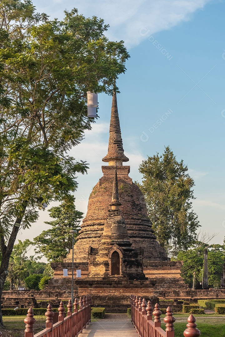 Wat Temple beautiful temple in historical park Thailand