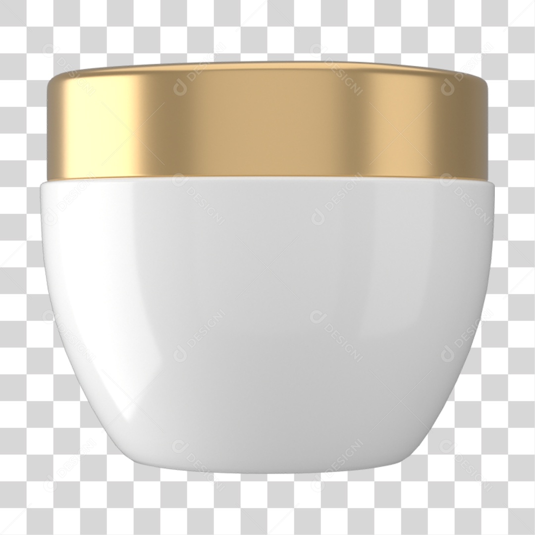 Objeto 3D Cosméticos Cuidado Beleza para Composição PNG Transparente