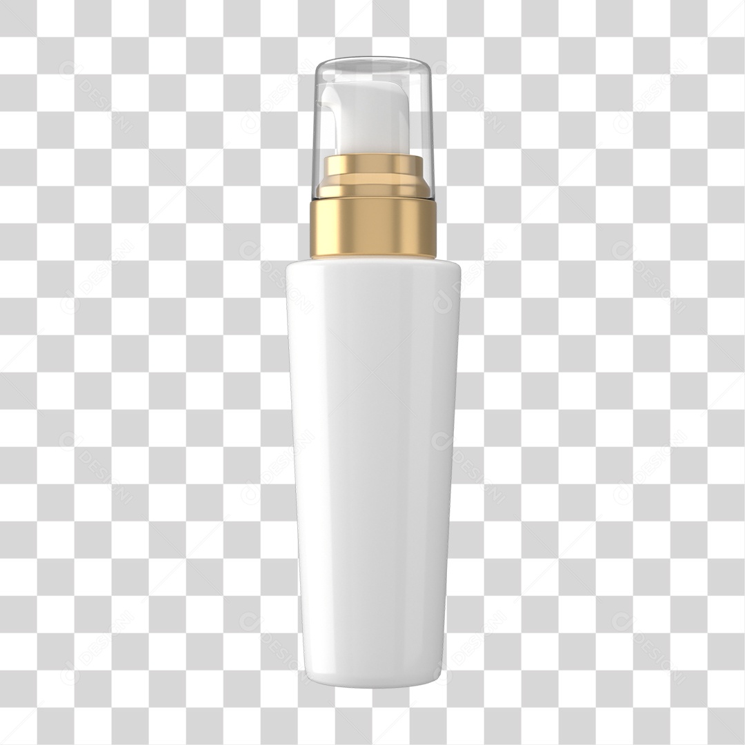 Objeto 3D Cosméticos Cuidado Beleza para Composição PNG Transparente