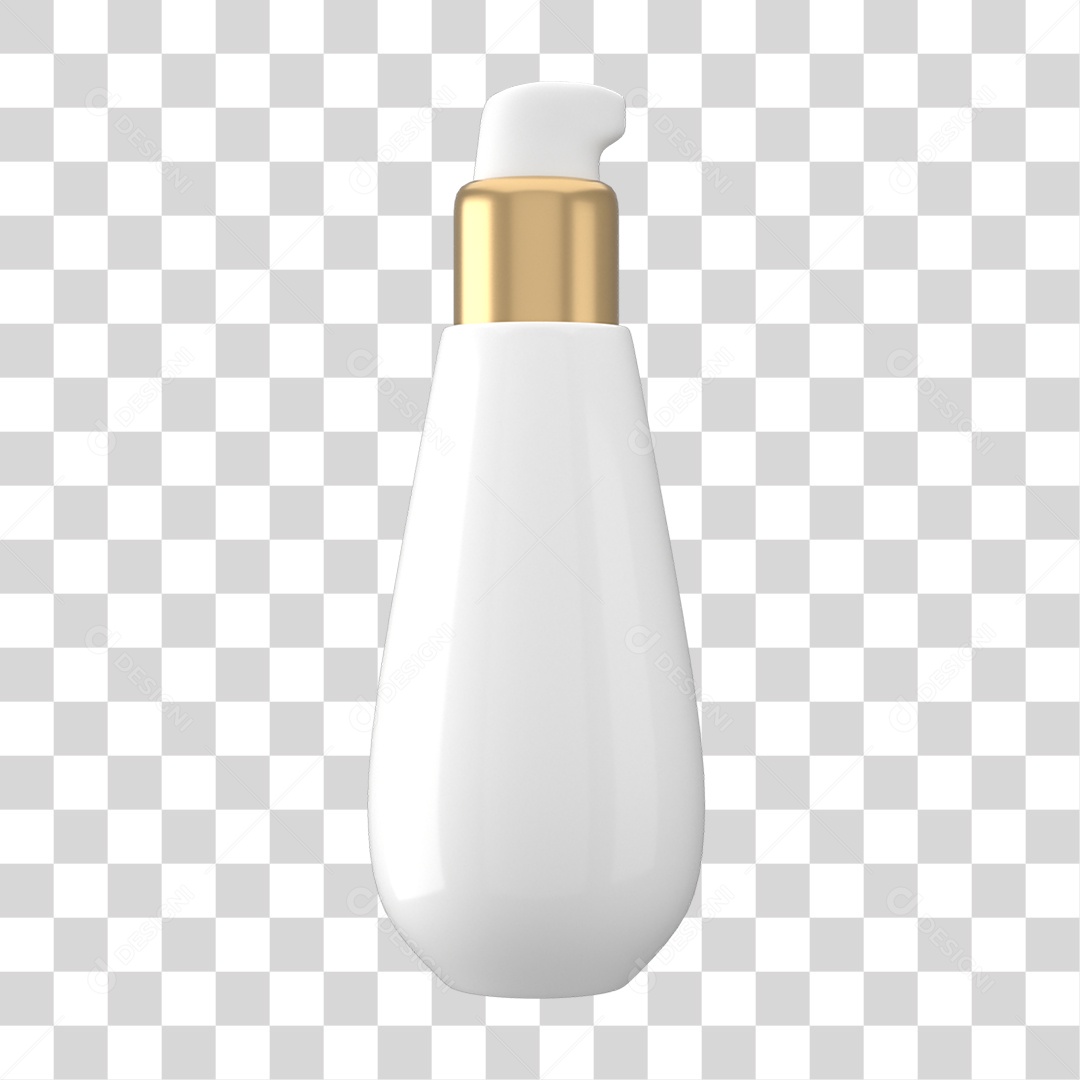 Objeto 3D Cosméticos Cuidado Beleza para Composição PNG Transparente