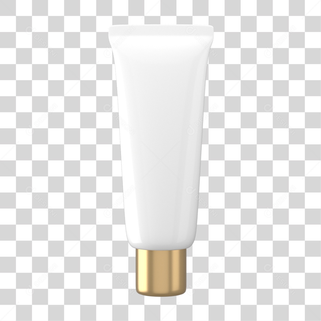 Objeto 3D Cosméticos Cuidado Beleza para Composição PNG Transparente