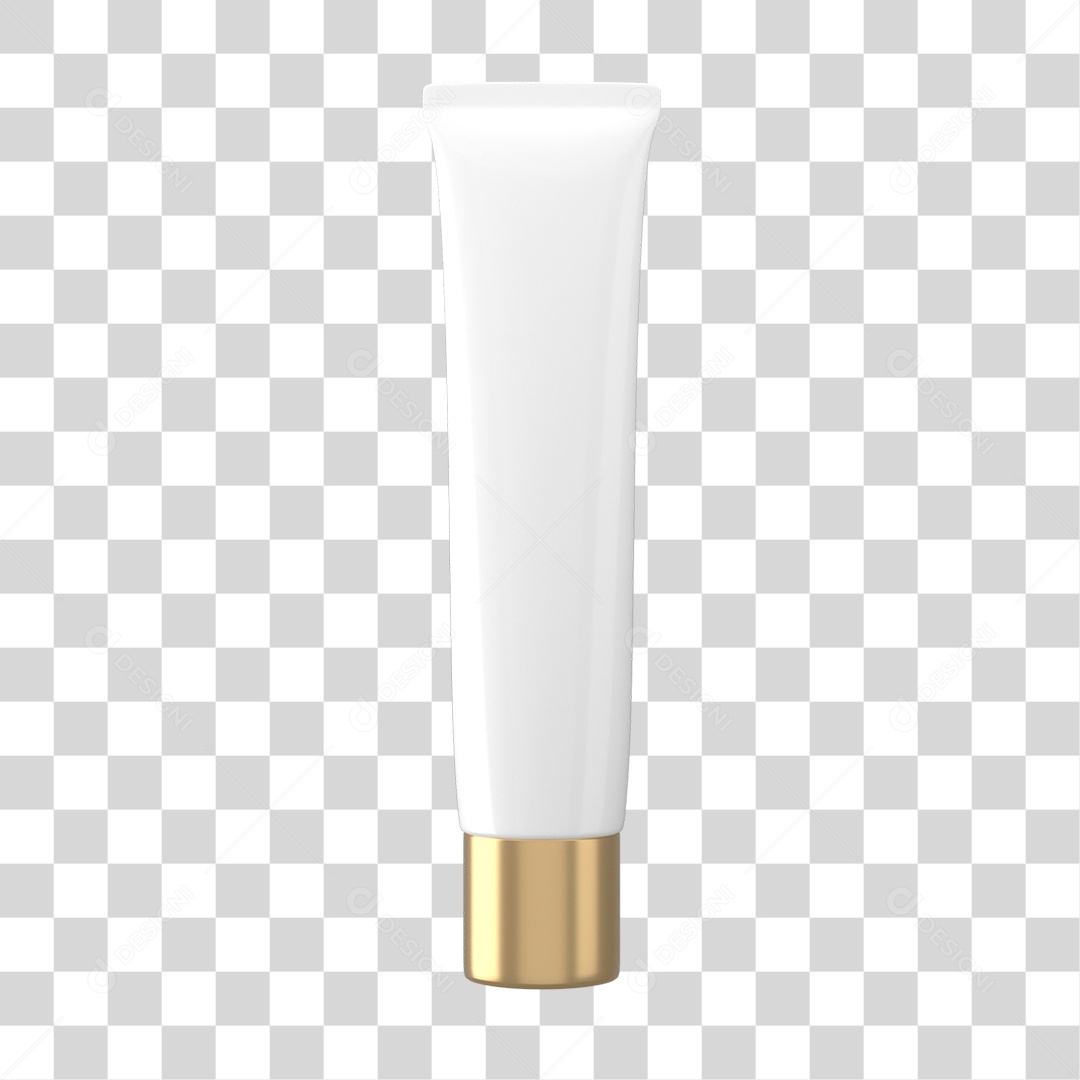 Objeto 3D Cosméticos Cuidado Beleza para Composição PNG Transparente