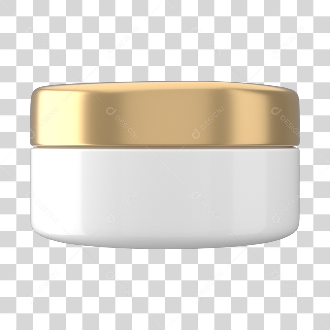 Objeto 3D Cosméticos Cuidado Beleza para Composição PNG Transparente