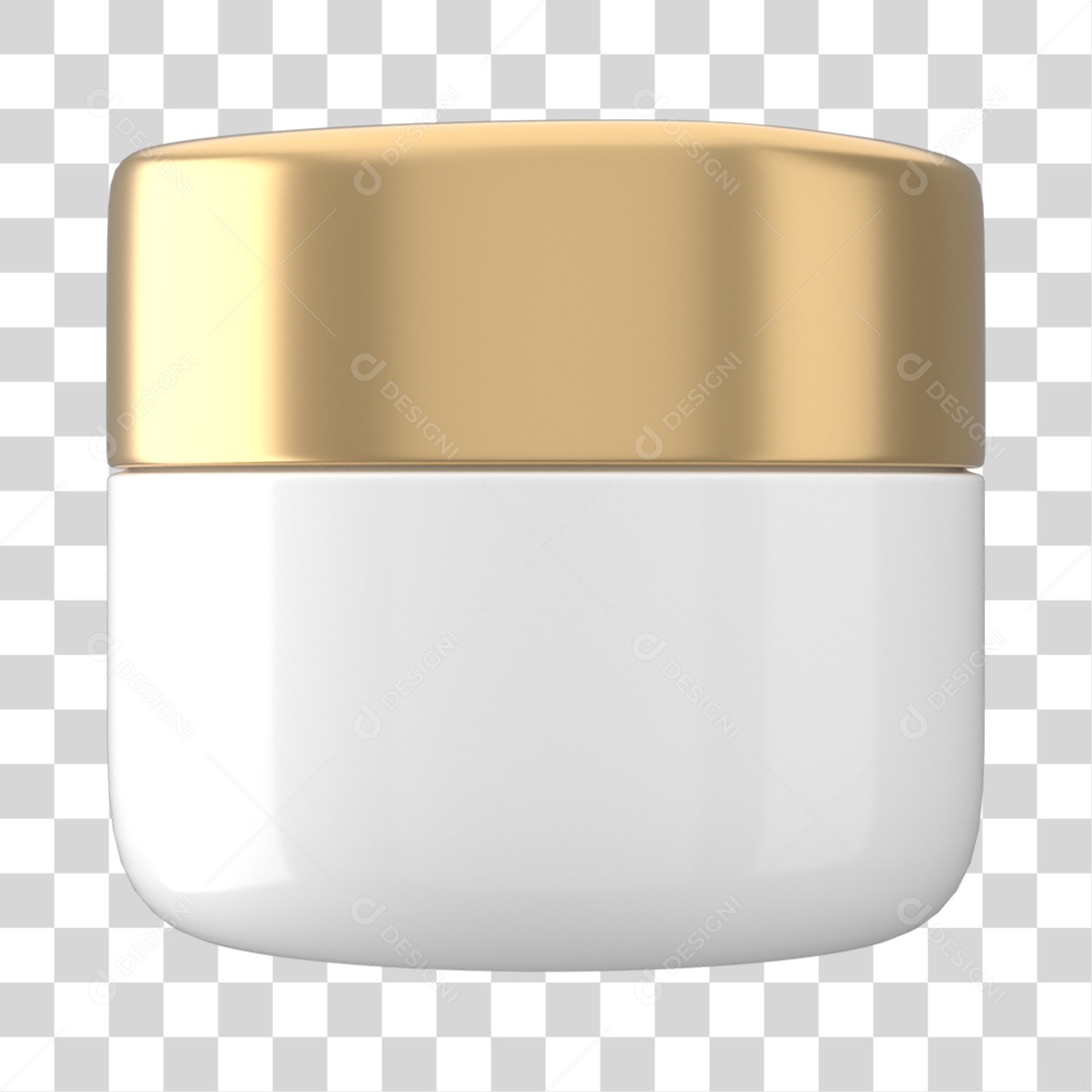 Objeto 3D Cosméticos Cuidado Beleza para Composição PNG Transparente