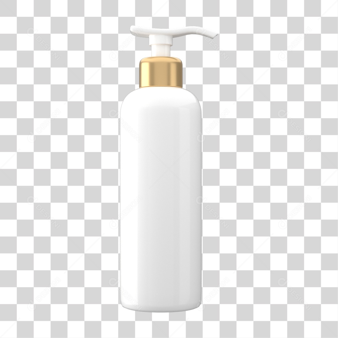 Objeto 3D Cosméticos Cuidado Beleza para Composição PNG Transparente