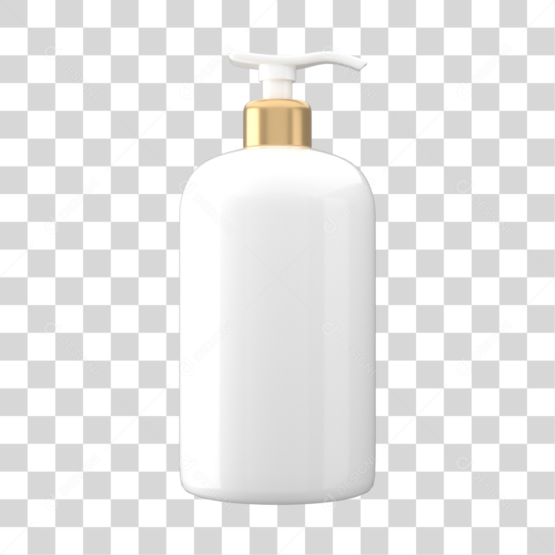 Objeto 3D Cosméticos Cuidado Beleza para Composição PNG Transparente