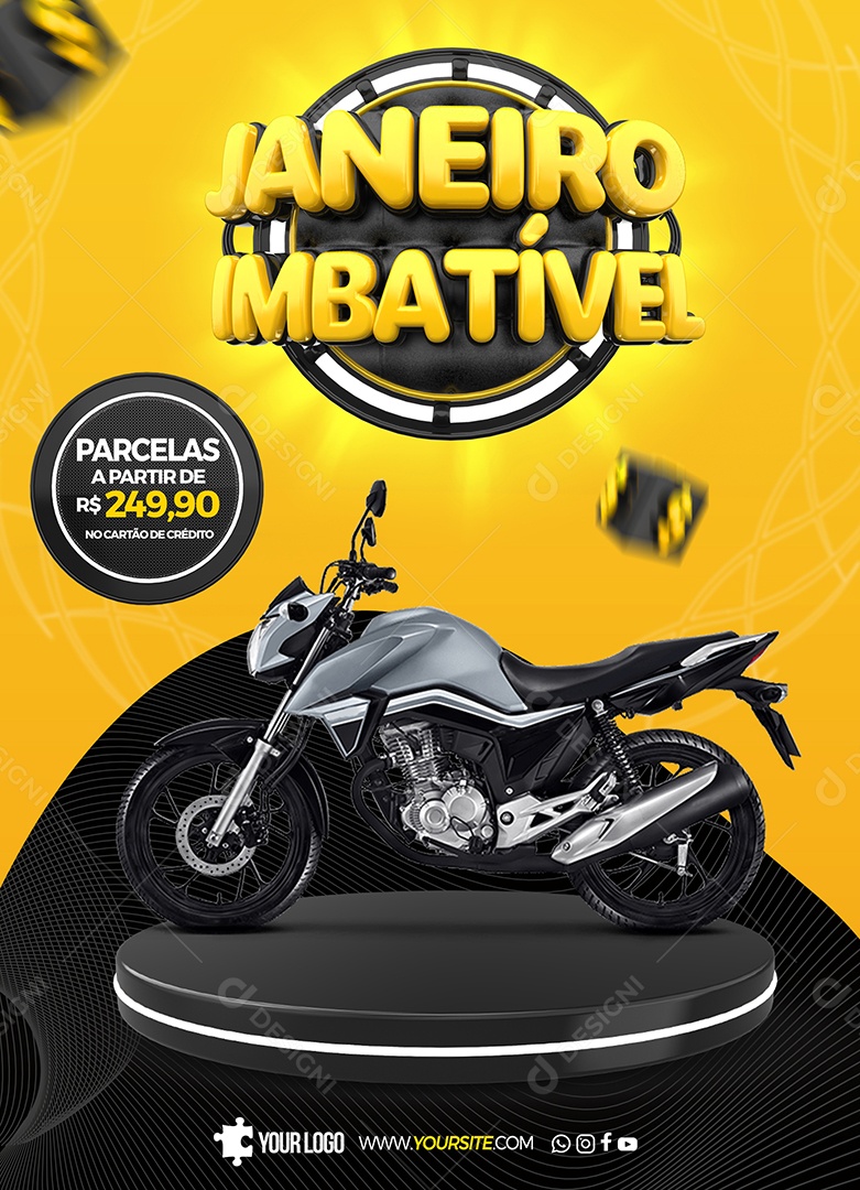 Janeiro de Ofertas Venha Conferir Social Media PSD Editável