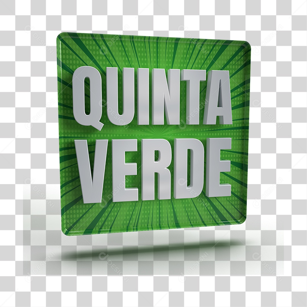 Quinta Verde Selo para Supermercado Sacolão PNG Transparente