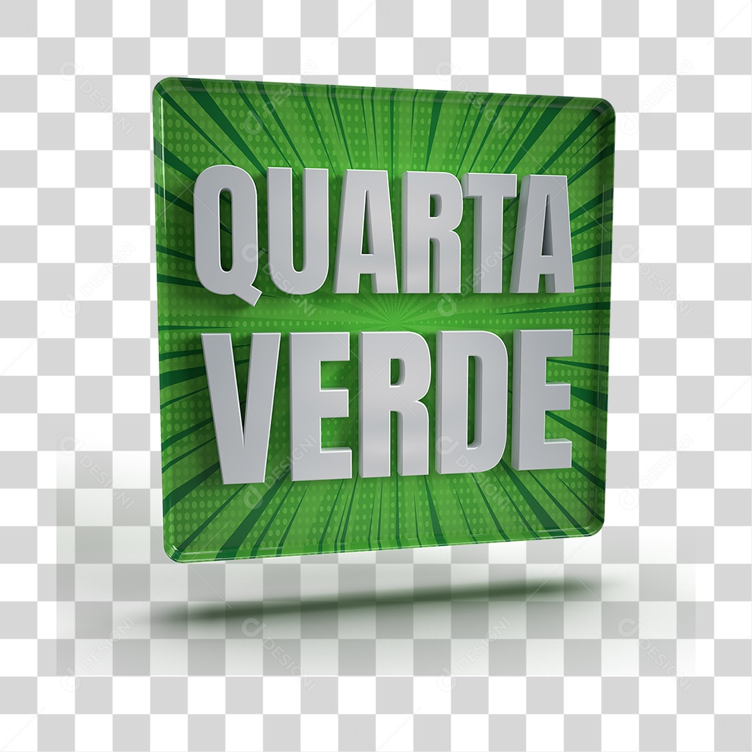 Quarta Verde Selo para Supermercado Sacolão PNG Transparente