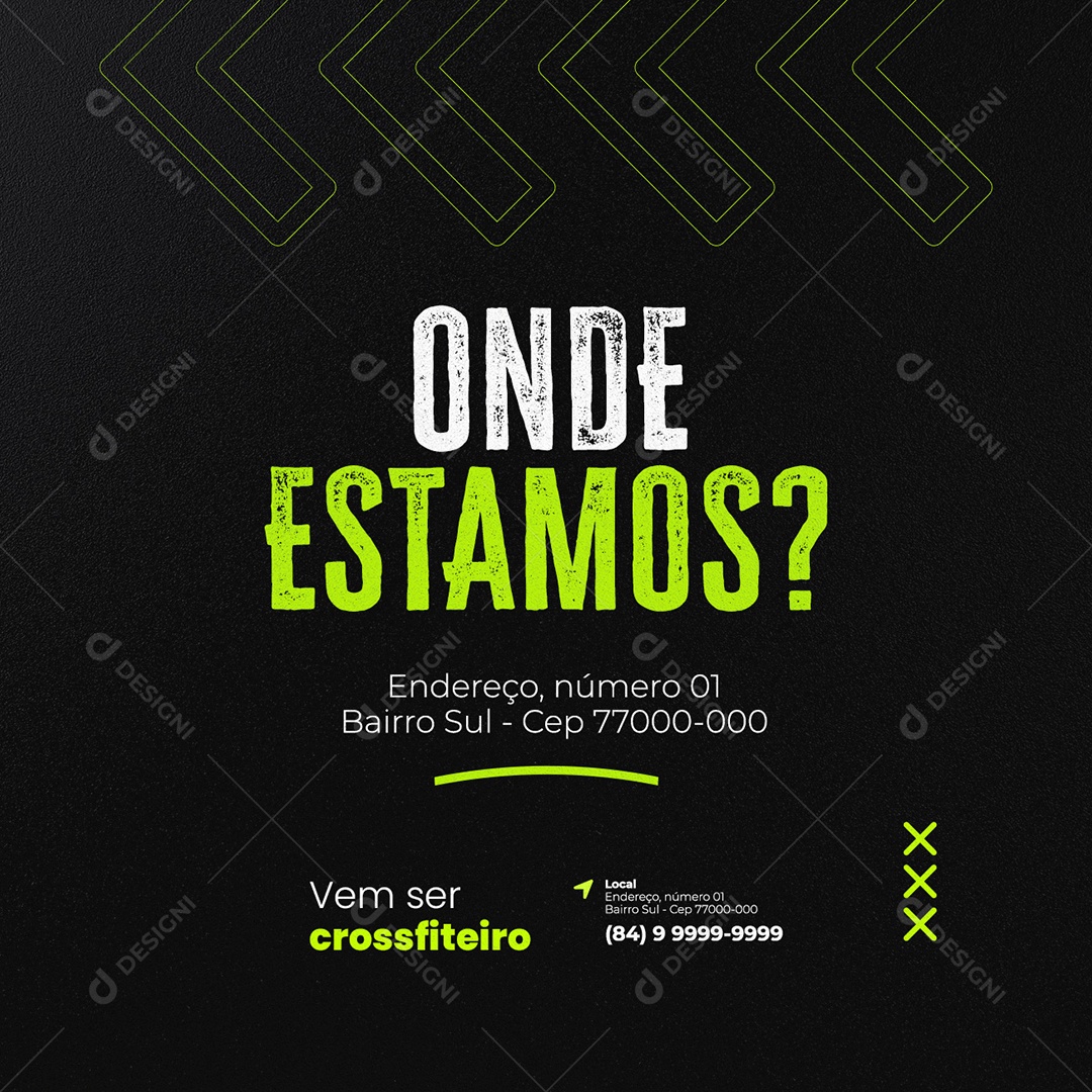 Onde Estamos Academia Crossfit Social Media PSD Editável
