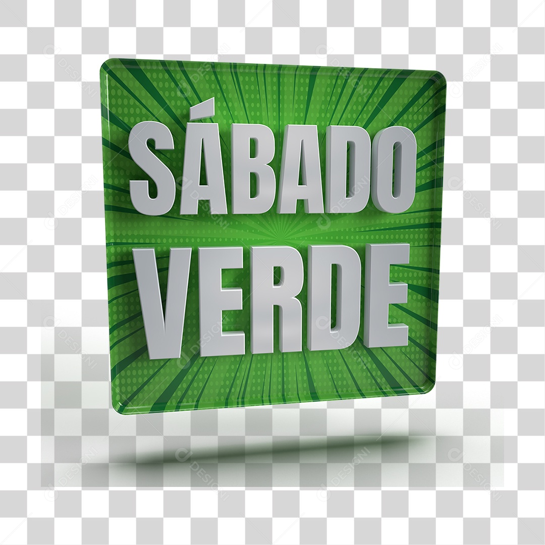 Sabado Verde Selo para Supermercado Sacolão PNG Transparente
