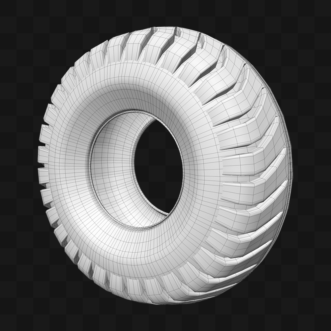 Pneu de Trator - Modelo 3D