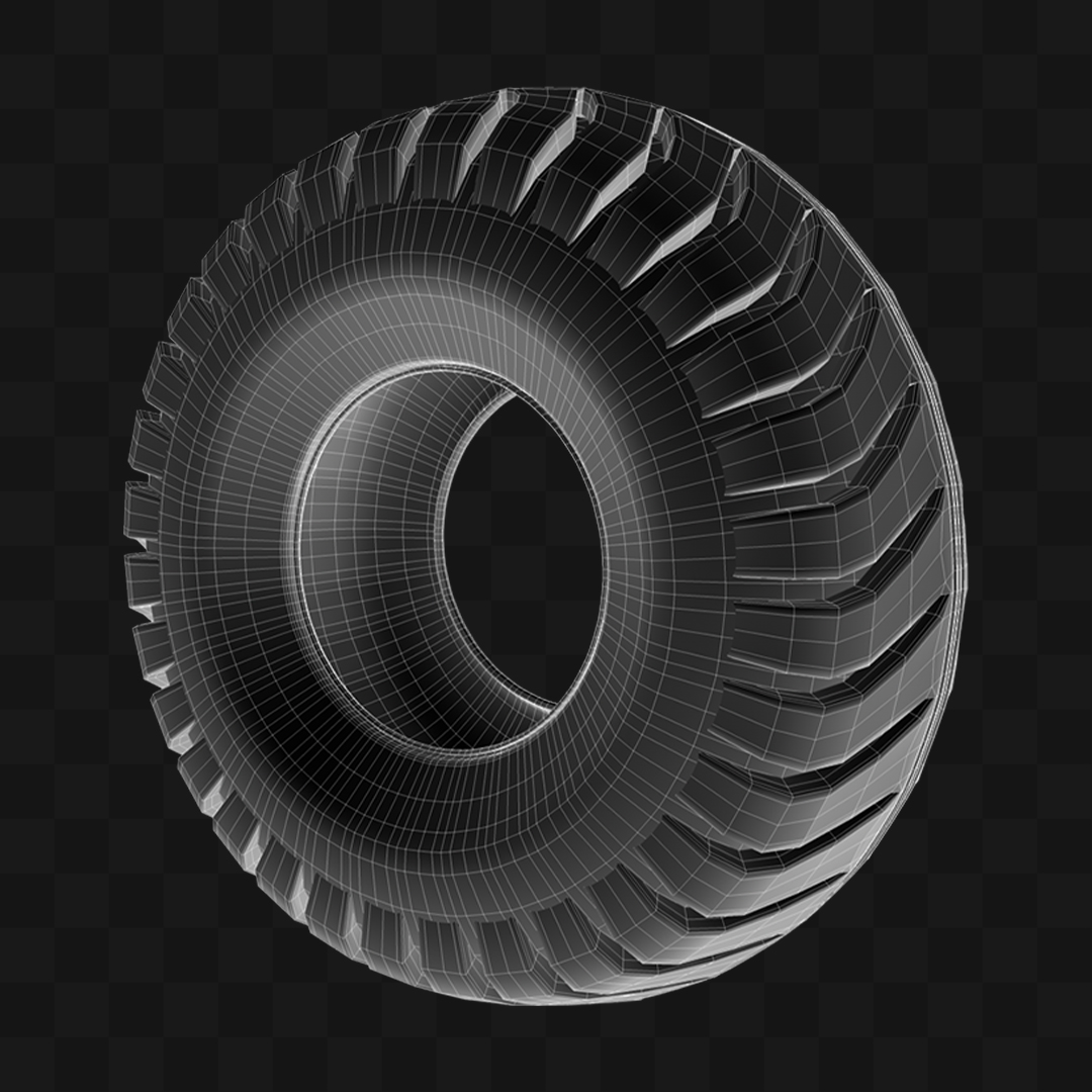 Pneu de Trator - Modelo 3D