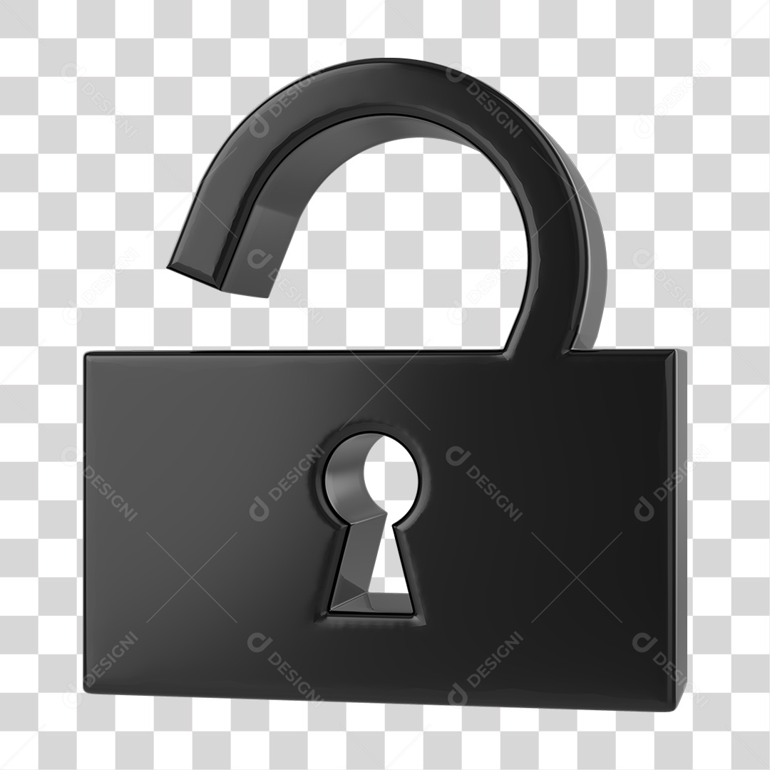 Cadeado Aberto PNG Transparente