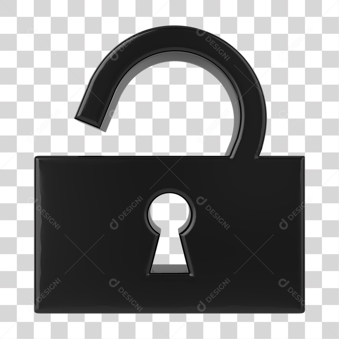 Cadeado Aberto PNG Transparente