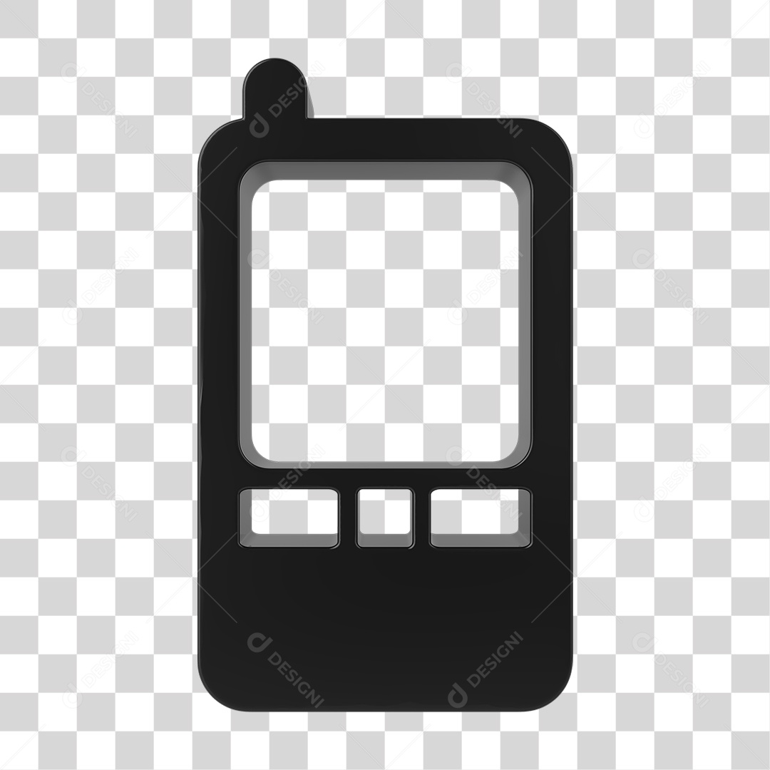Elemento 3D Modelo de Aparelho celular PNG Transparente