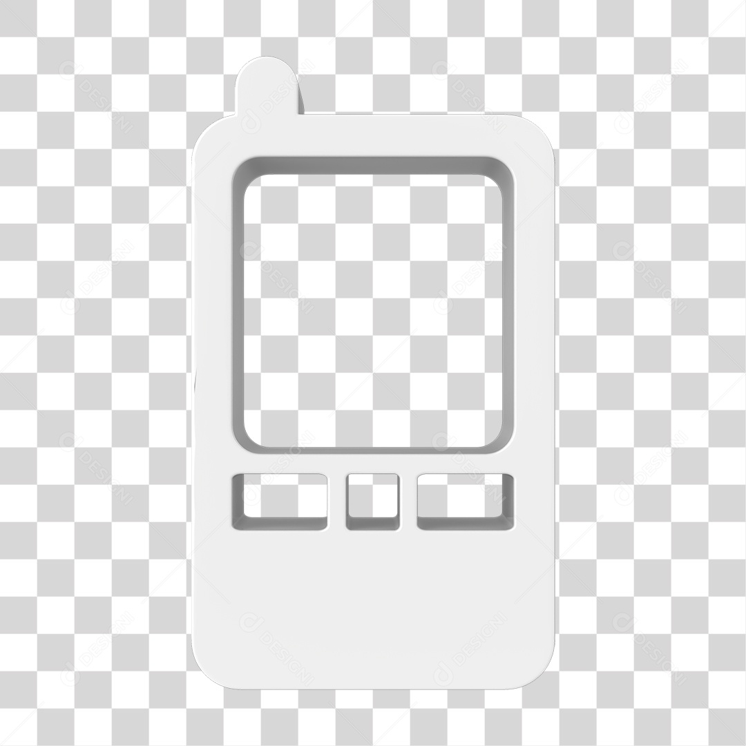 Elemento 3D Modelo de Aparelho celular PNG Transparente