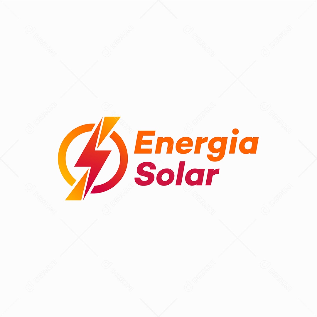 Logo Energia Solar EPS Editável