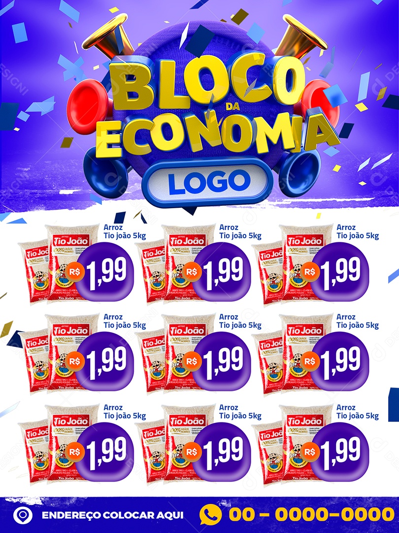 Encarte Supermercado Social Media PSD Editável