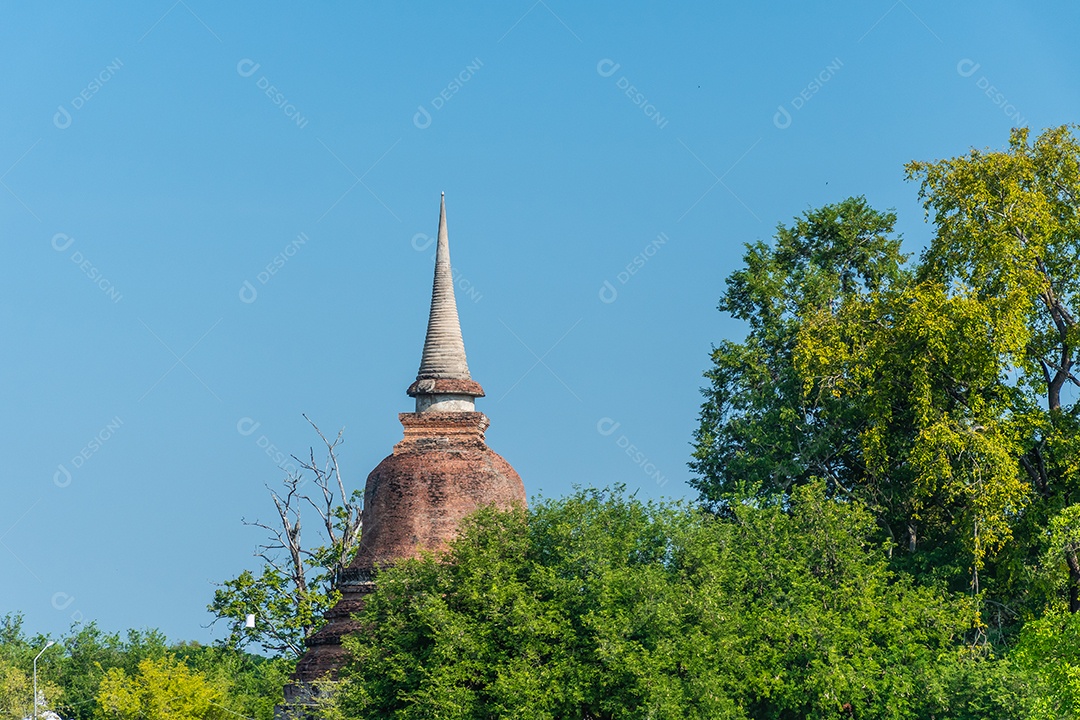 Wat Temple belo templo no parque histórico Tailândia