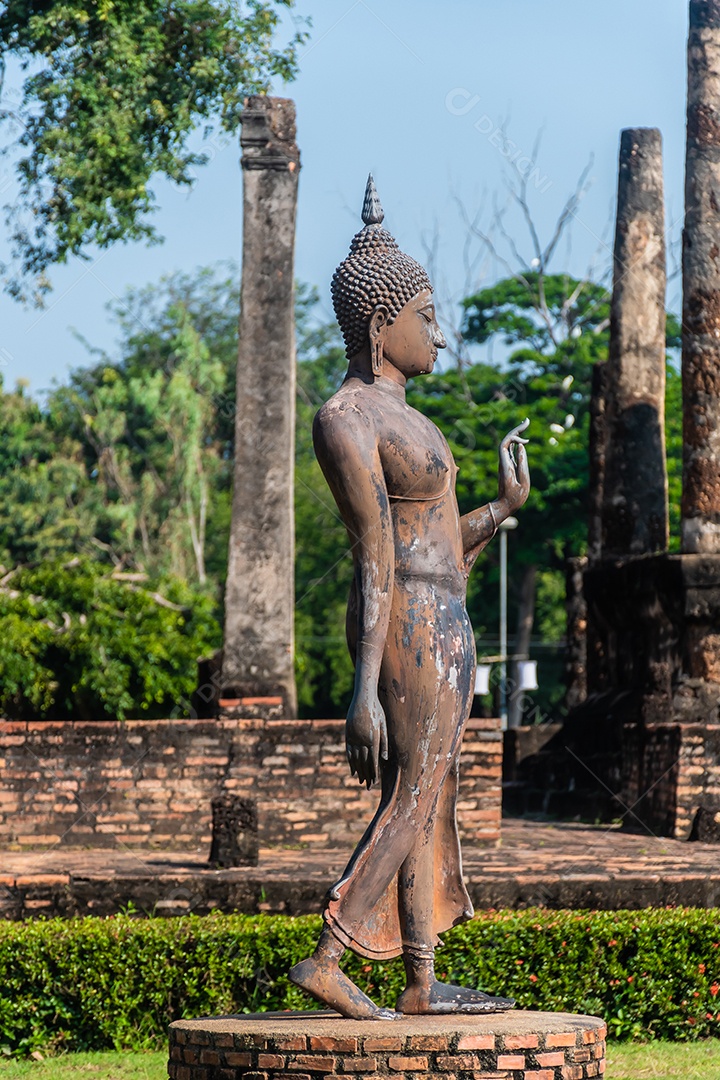 Wat Temple belo templo no parque histórico Tailândia