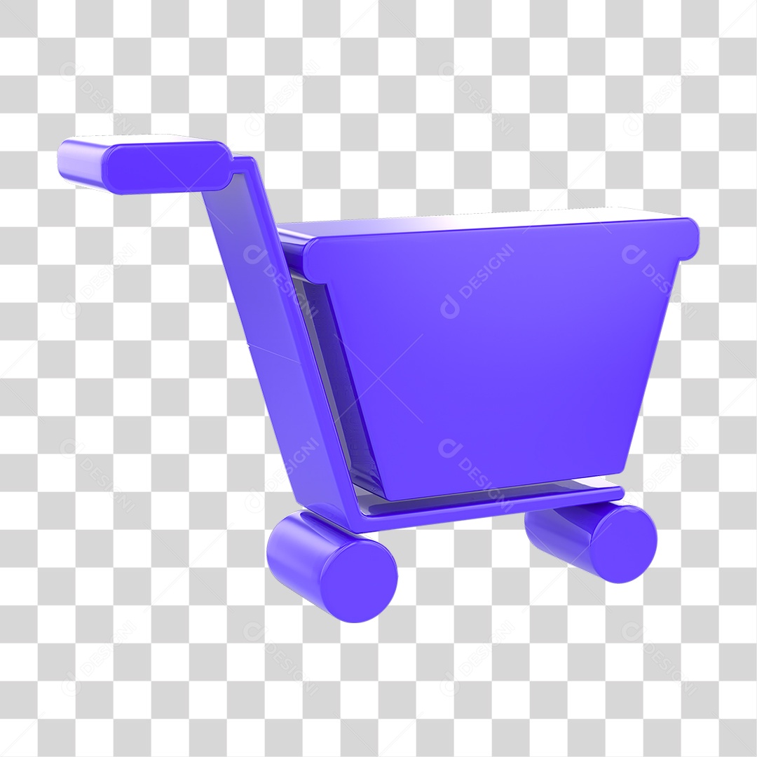 Elemento 3D CArrinho de Compras Mercado Livre PNG Transparente