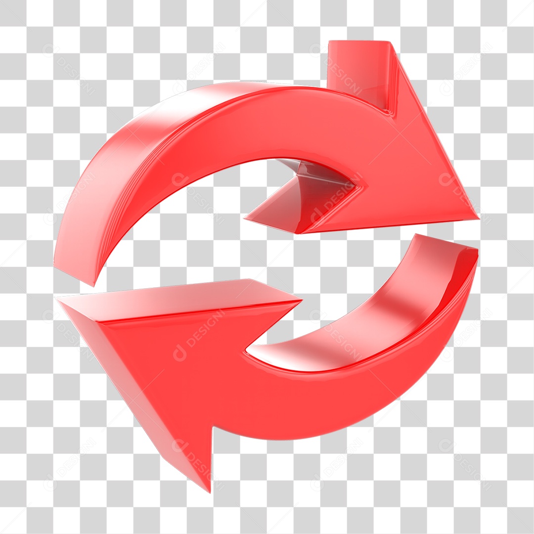 Elemento 3D Flecha Giratória Para Composição PNG Transparente