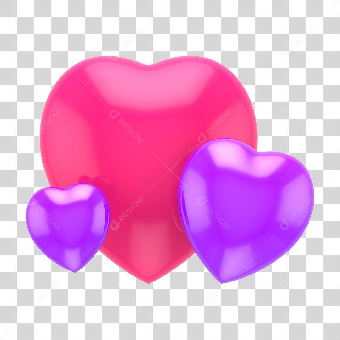 Corações Sinônimo de Amor PNG Transparente