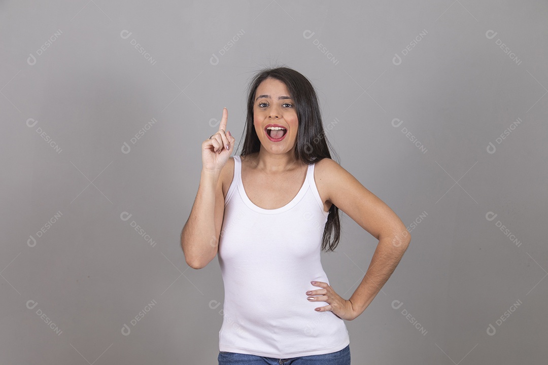 Beautiful young woman pretty girl over isolated background