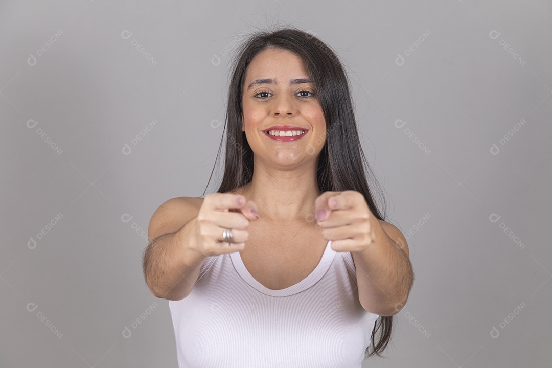 Beautiful young woman pretty girl over isolated background
