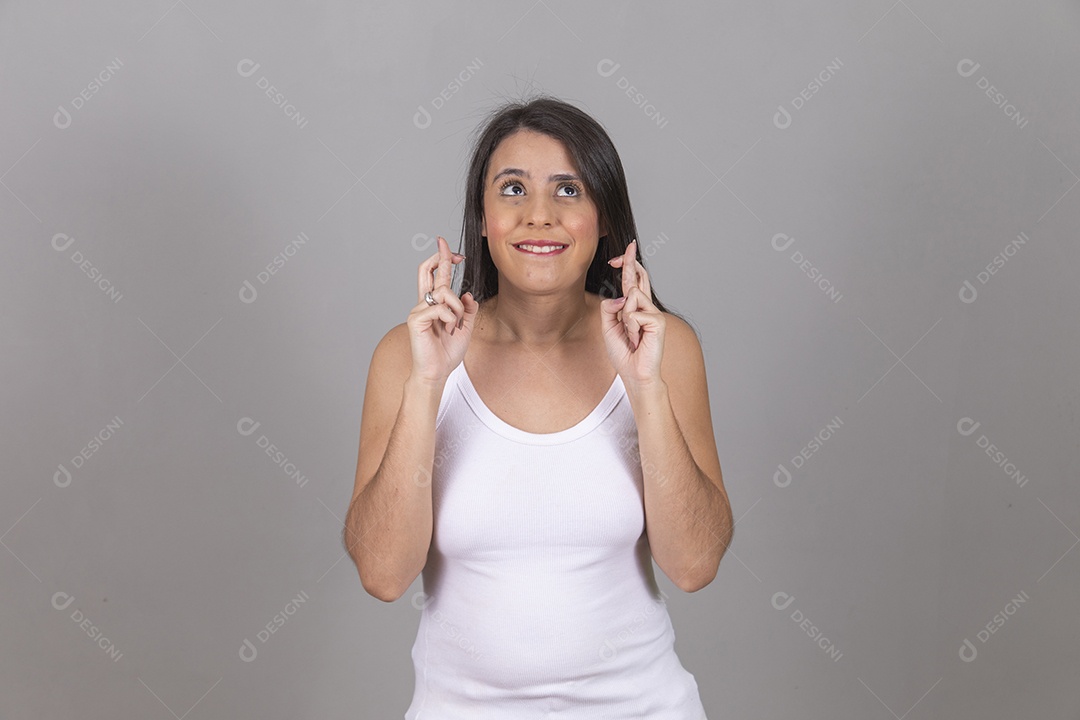 Beautiful young woman pretty girl over isolated background